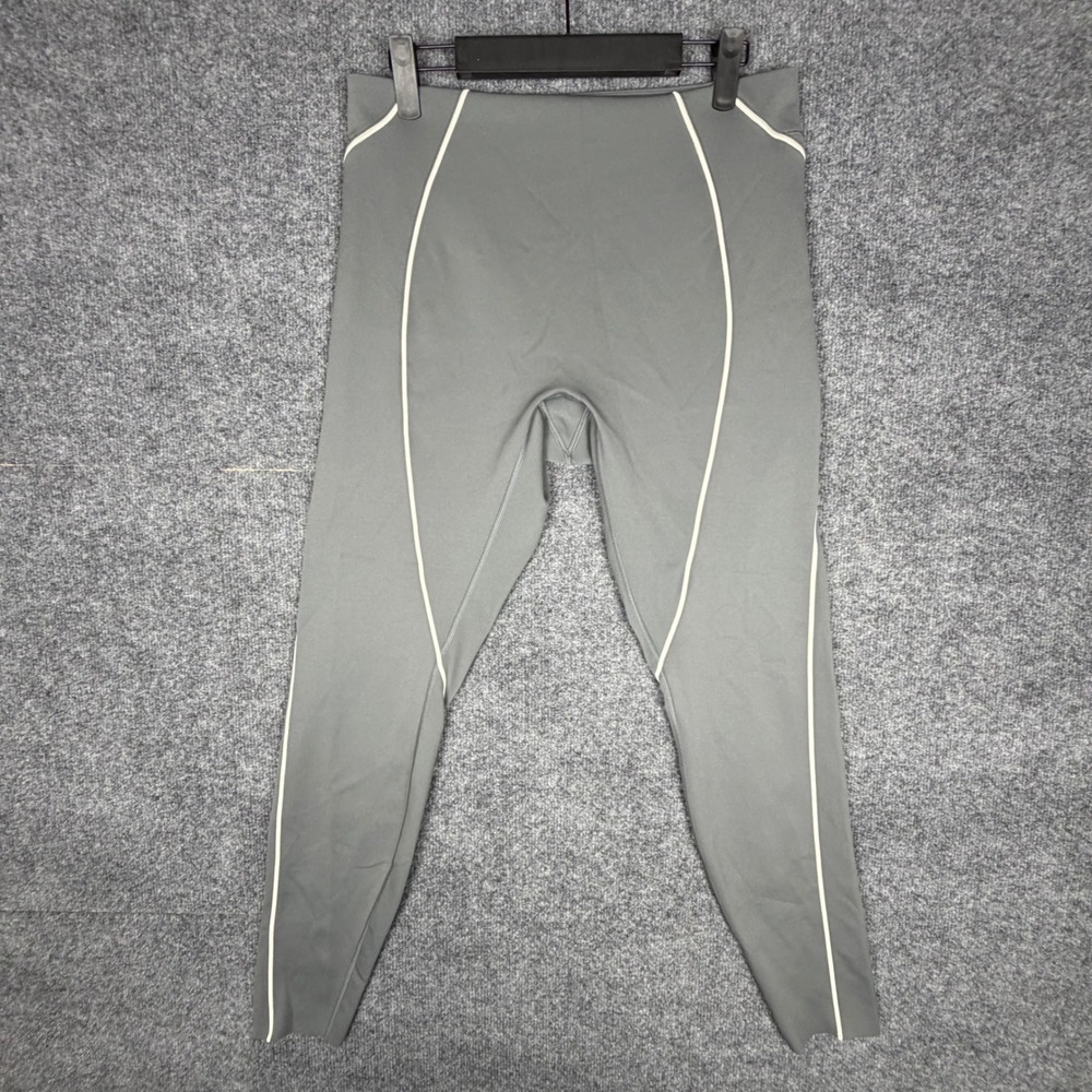 Lululemon Grey Contrast Piping High Rise Leggings‎ LW5HM3S Size 12